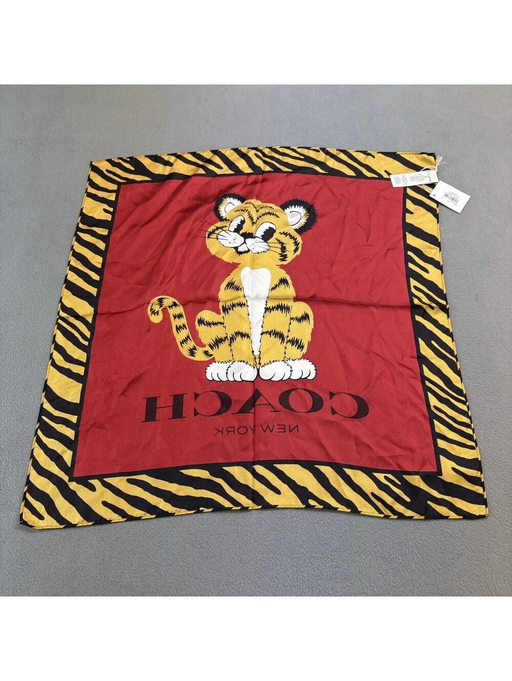 Coach Lunar New Year Tiger Silk Bandana New With Tags